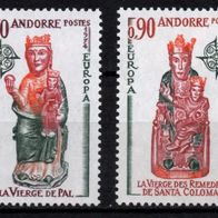 Andorra französisch Cept 1974 postfrisch Michel 258-259