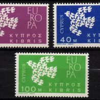 Zypern Cept 1961 postfrisch Michel 197-199