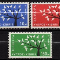 Zypern Cept 1963 postfrisch Michel 215-217