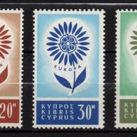 Zypern Cept 1964 postfrisch Michel 240-242