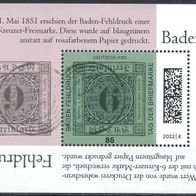 Bund BRD Block 90 " Tag der Briefmarke - Fehldruck Baden 1851 " - postfrisch xx