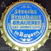 Strecks Brauhaus Bier Brauerei des Jahres 2022 Kronkorken 2023 in neu und unbenutzt