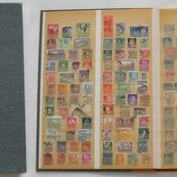 Altes Briefmarkenalbum mit 1350 Briefmarken aus aller Welt bis ca. 1950