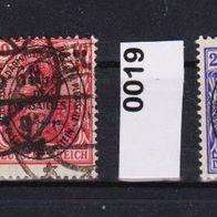 K086 - Deutsche Abstimmungsgebiete - Allenstein - Mi. Nr.16 + 19 o