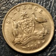 AUS : Australien 6 Pence 1961