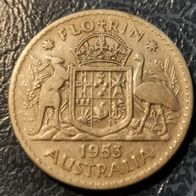 AUS : Australien 1 Florin 1953