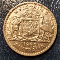 AUS : Australien 1 Florin 1962