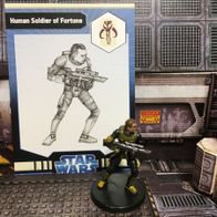 Star Wars Miniatures, Clone Wars, #36 Human Soldier of Fortune, WotC (mit Karte)