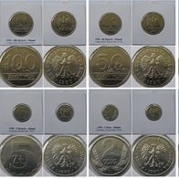 1990, Poland, a set of circulation coins (new and old coins design)