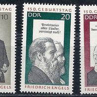 DDR, 1970, Michel-Nr. 1622-1624, * *postfrisch