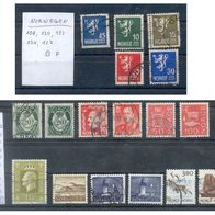 Briefmarken Norwegen ab 1922 - 1989 (17 Werte)