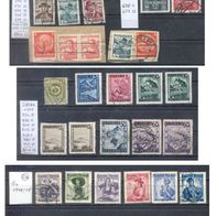 Briefmarken Österreich 1934 - 1958 Trachten / Bauwerke 36 Marken