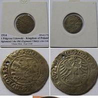 1514-Kingdom of Poland (Sigismund I the Old)-1 Polgrosz Litewski-Vilnius Mint