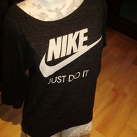 Nike Shirt 7/8 Arme dgrau Just do it M