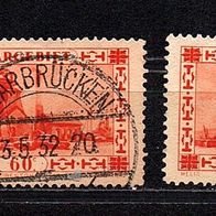 K148 - Deutsche Abstimmungsgebiete - Saargebiet - Mi. Nr. 143 (2-fach) Landschaft