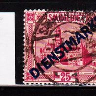 K151 - Deutsche Abstimmungsgebiete - Saargebiet - Dienstmarken Mi. Nr. 14-I (2) o