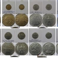 1921-1924, Germany (Weimar Republic), a set of 8 pcs 50 Pf-500 Mark coins
