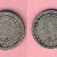 Niederlande 10 Cent 1917 Silber