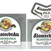 Bieretiketten PILS Kloster-Bräu † 2004 Ebelsbach Lkr. Haßberge Unterfranken