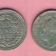 Niederlande 10 Cent 1935 Silber