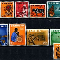 Zambia Michel-Nr. 1-14 Postfrisch