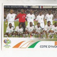 Panini Fussball WM 2006 Mannschaftsbild Elfenbeinküste Nr 188