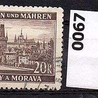 K195 - Böhmen und Mähren Mi. Nr.61 Landschaften + 67 Lindenzweig o