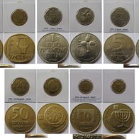 1978-1991, Israel, a set 5 pcs coins