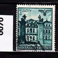 K224 - Generalgouvernement Mi. Nr. 67 + 70 Bauwerke + 75 Adolf Hitler o