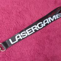 NEU: Schlüsselband Lasergamer Lanyard Lasergame Berlin schwarz 25 cm kurzes Band