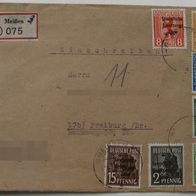 Germany,1948, envelope with set of 7 German stamps from Soviet occupation zone
