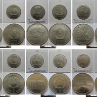 1969-1972, Germany-GDR, a set of 6 pcs 5-10-20-Mark commemorative coins