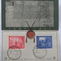 1947-Germany-Trizone-phil. sheet: 450 years of trade fair privilege for Leipzig