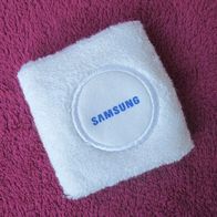 NEU: Schweißband "Samsung" weiß 7 cm Armband Schweißarmband Frottee Wristband