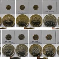 2018, Poland, a complete set of Polish standard circulation coins