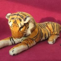 NEU: Tiger liegend 60 / 96 cm Raubkatze Kuscheltier Raubtier Plüschtier Stofftier