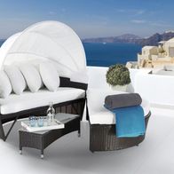 Großer Rattan Strandkorb Strandmuschel St. Tropez Sonneninsel