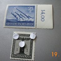 2 Marken GDR/ DR-Nebelwerfer mit S-Rand-Dienstmarke der Partei mit WZ4=Hakenkreuz * *