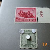 2 Marken GDR/ DR-MG -Schützen-Dienstmarke der Partei mit WZ4=Hakenkreuz * * (16)