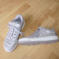 adidas Sneaker Sportschuhe silber weiße Sohle Gr 7,5 26 cm