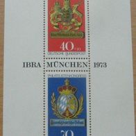1973, Germany, philatelic sheet: Stamp Exhibition IBRA Munich ´73, MHN