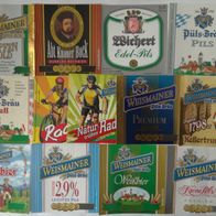 13 Bier-Etiketten - Püls-Bräu, Weismain, Franken, BY, Germany