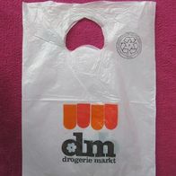 Plastik Tüte Einkaufstüte "dm" Drogerie 22 x 30cm Einkaufs Tasche Trage Sammler
