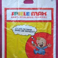 Plastik Tüte Einkaufstüte "Spielemax" 47 x 58 cm Einkaufs Tasche Trage Vintage