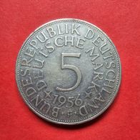 5 DMark Silberadler - Heiermann 1956 F Münze in 625er Silber