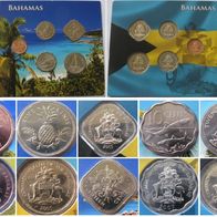 2005-2009, Bahamas, a set of coins from the Commonwealth of The Bahamas