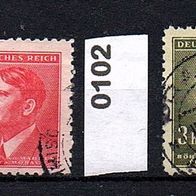 K332 - Böhmen und Mähren Mi. Nr. 93 + 96 + 102 + 104 - A. Hitler o