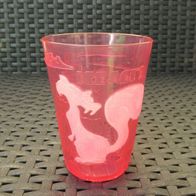 NEU: McDonalds Sammel Trink Becher "Ice Age" 2009 rosa pink Plastik Motiv Kinder