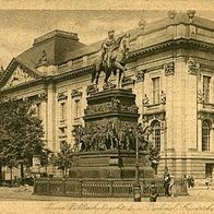 10115 Berlin Bibliotheksgebäude mit Denkmal Friedrich des Großen um 1930