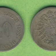 Kaiserreich 10 Pfennige 1888 D